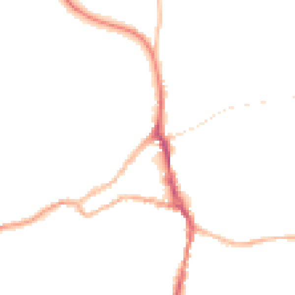 Night-time road noise heatmap for ST10 1AA