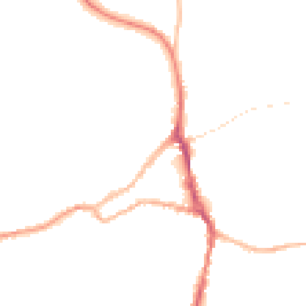 Night-time road noise heatmap for ST10 1AF