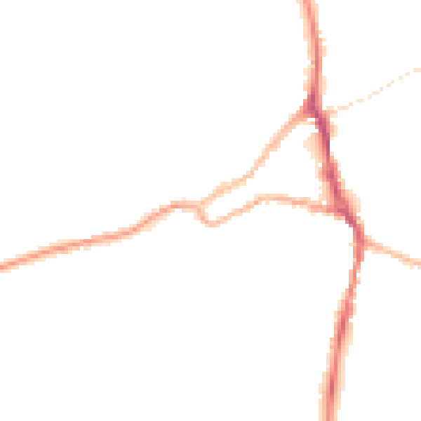 Night-time road noise heatmap for ST10 1AW