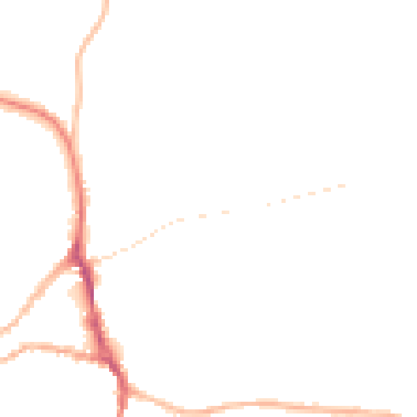 Night-time road noise heatmap for ST10 1BN