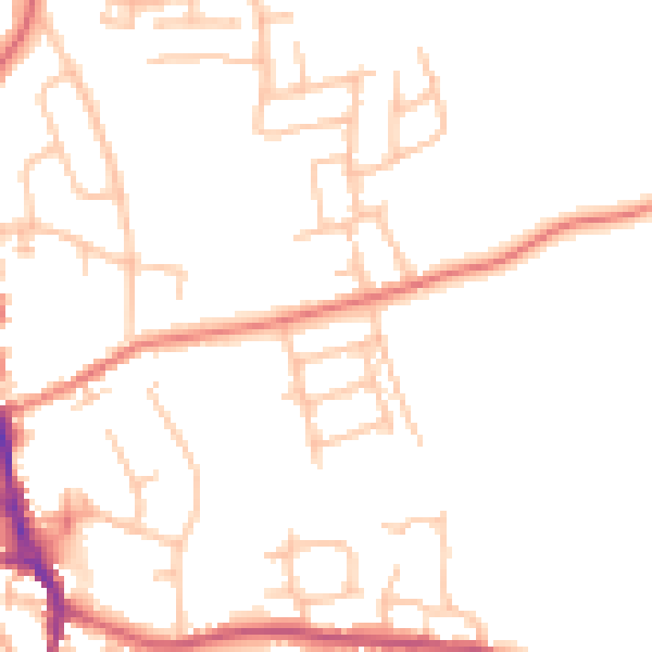 Daytime road noise heatmap for ST10 1BT