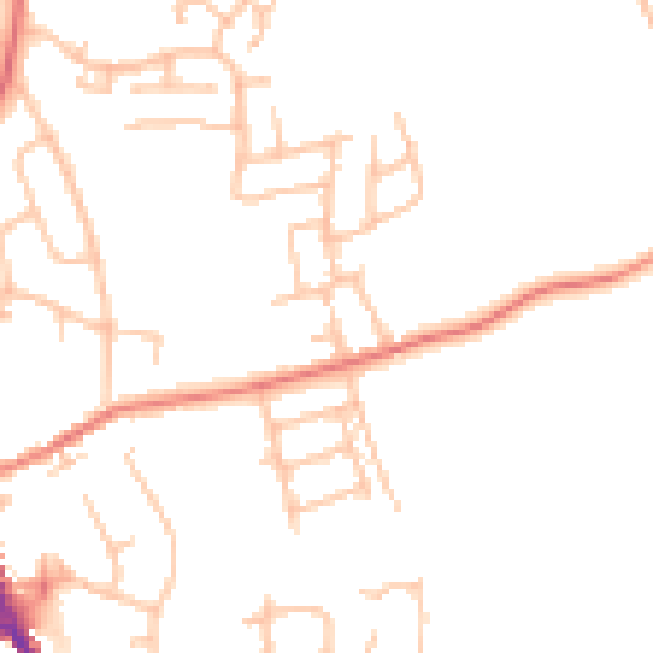 Daytime road noise heatmap for ST10 1BU