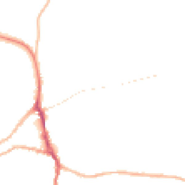Night-time road noise heatmap for ST10 1BW
