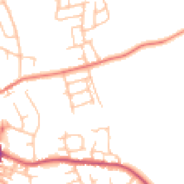 Daytime road noise heatmap for ST10 1BZ