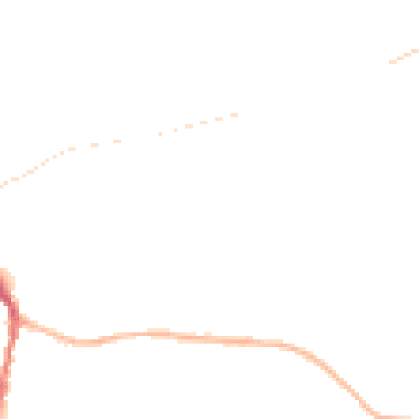 Night-time road noise heatmap for ST10 1DB
