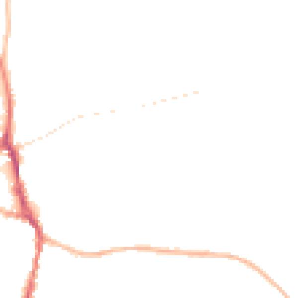 Night-time road noise heatmap for ST10 1DD