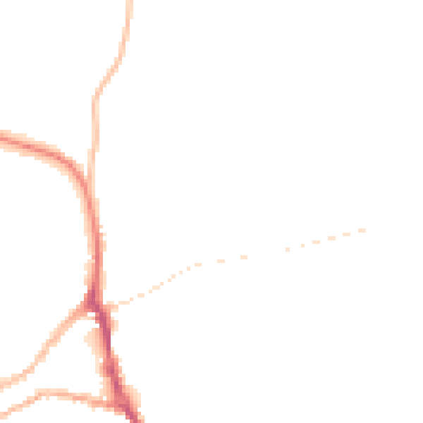 Night-time road noise heatmap for ST10 1DG