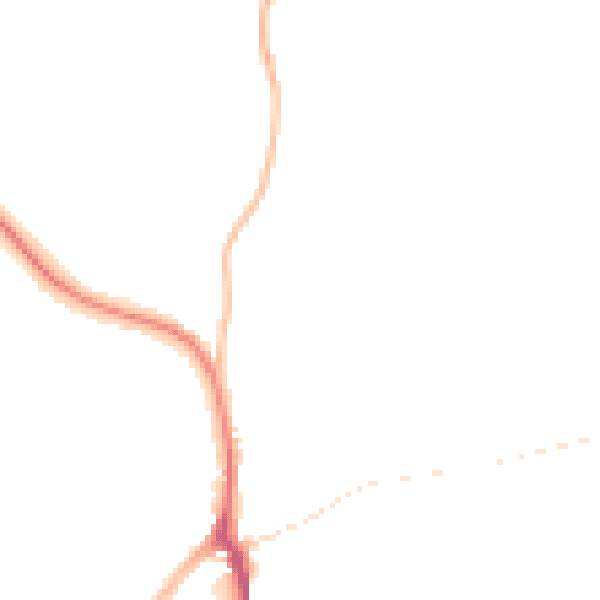 Night-time road noise heatmap for ST10 1DN