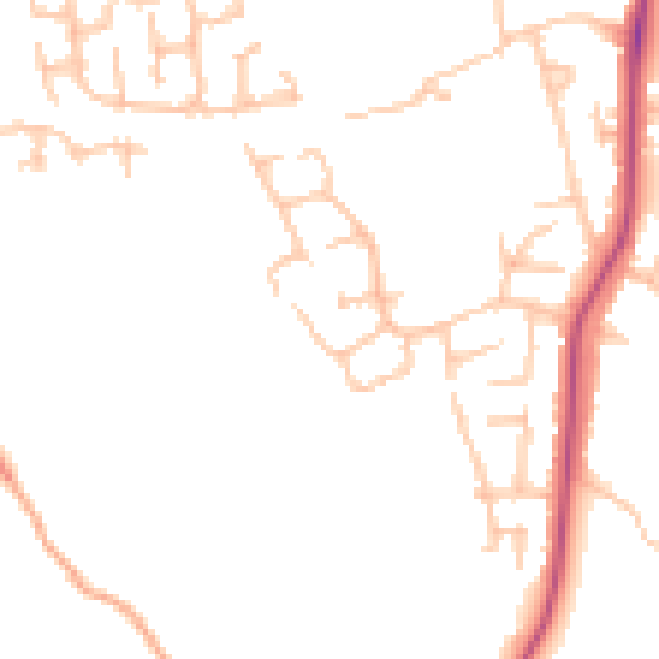 Daytime road noise heatmap for ST10 1DR