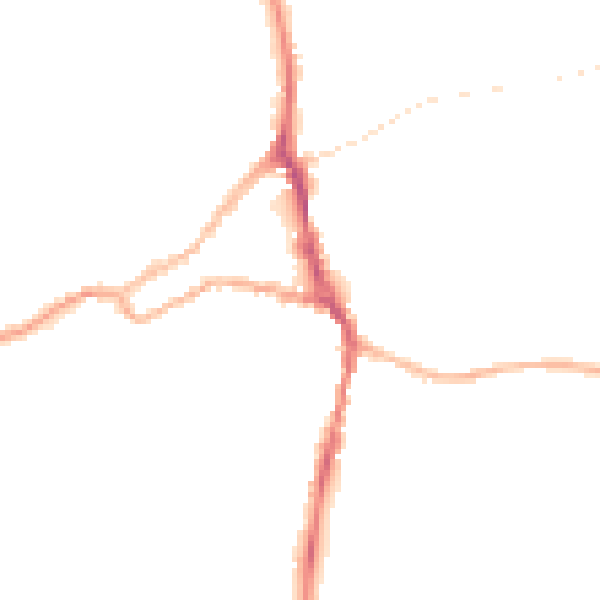 Night-time road noise heatmap for ST10 1DY
