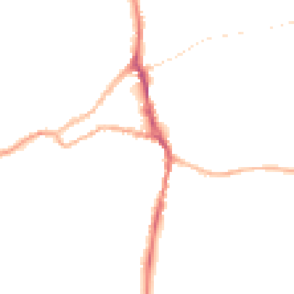 Night-time road noise heatmap for ST10 1DZ