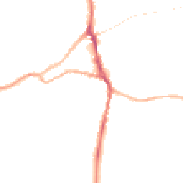 Night-time road noise heatmap for ST10 1EE