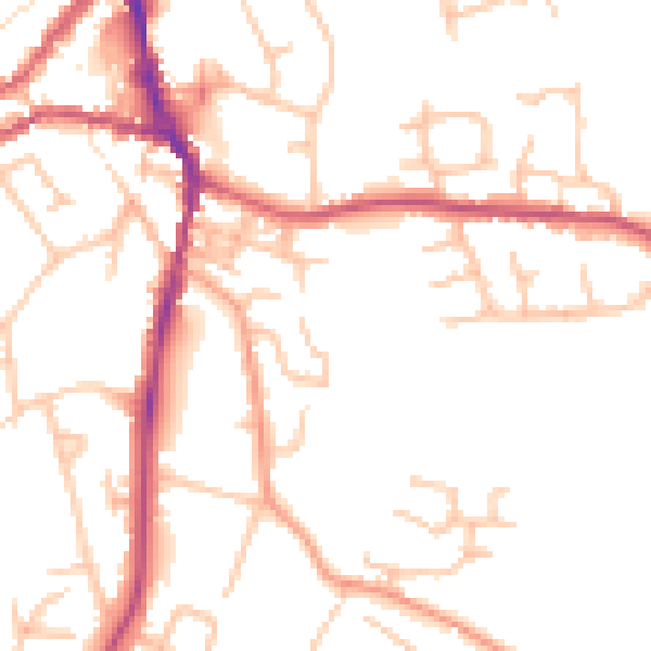 Daytime road noise heatmap for ST10 1GA