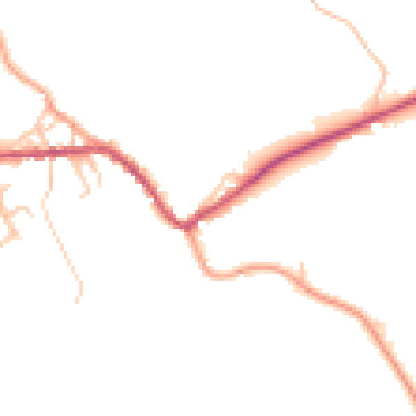 Daytime road noise heatmap for ST10 2AA