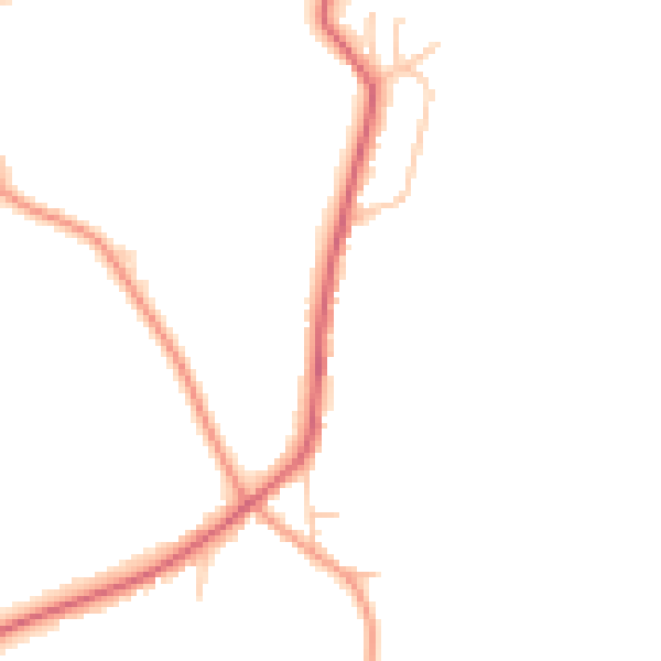 Daytime road noise heatmap for ST10 2BQ