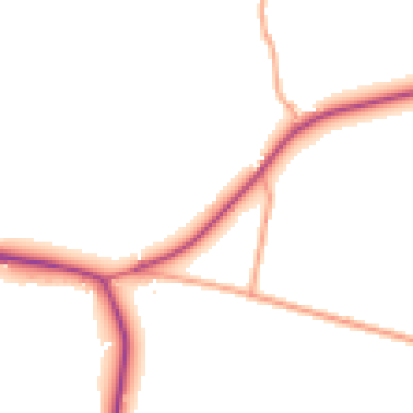 Daytime road noise heatmap for ST10 2EN