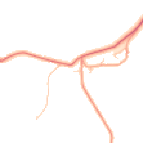 Daytime road noise heatmap for ST10 2JG