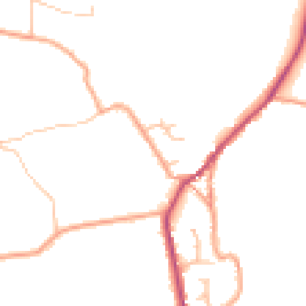 Daytime road noise heatmap for ST10 2LD