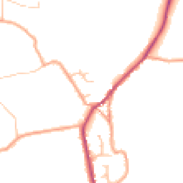 Daytime road noise heatmap for ST10 2LE