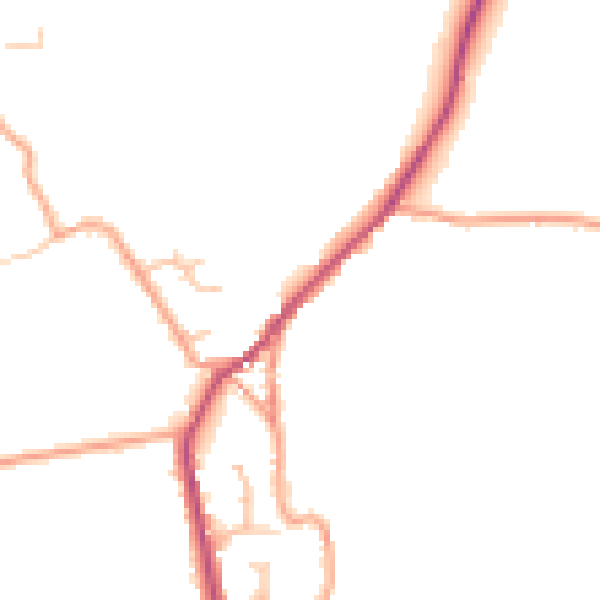 Daytime road noise heatmap for ST10 2LU