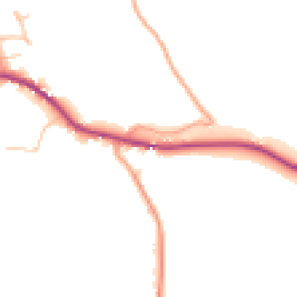 Daytime road noise heatmap for ST10 3JS
