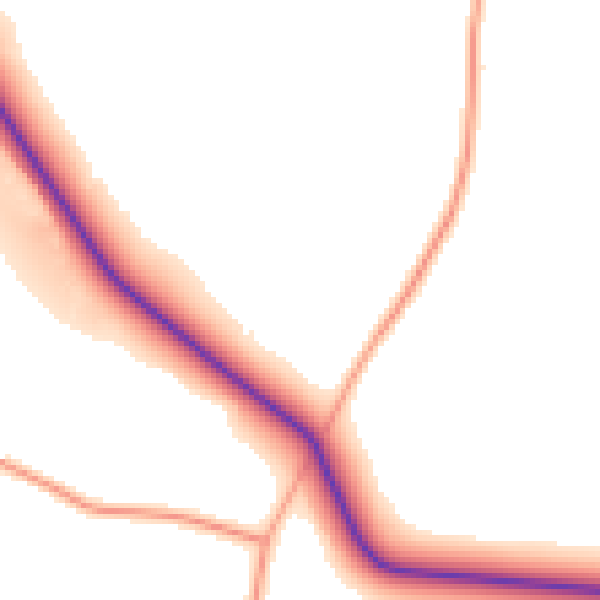 Daytime road noise heatmap for ST10 3LE