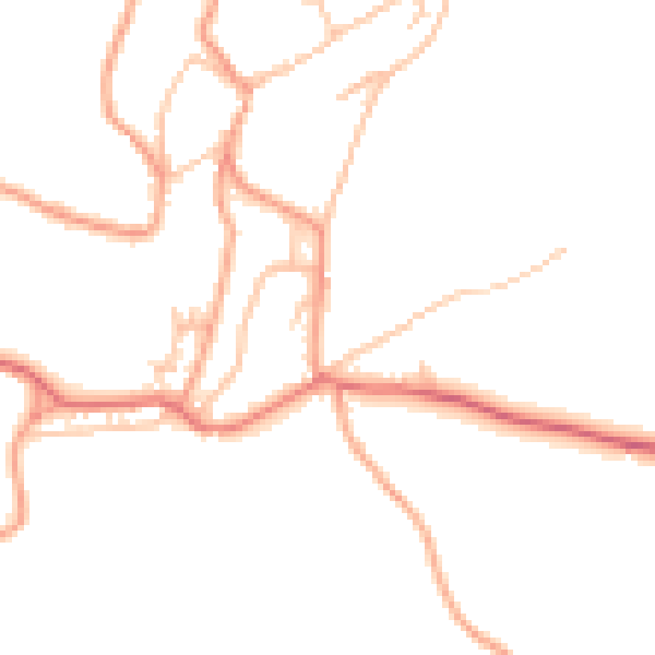Daytime road noise heatmap for ST10 4AT