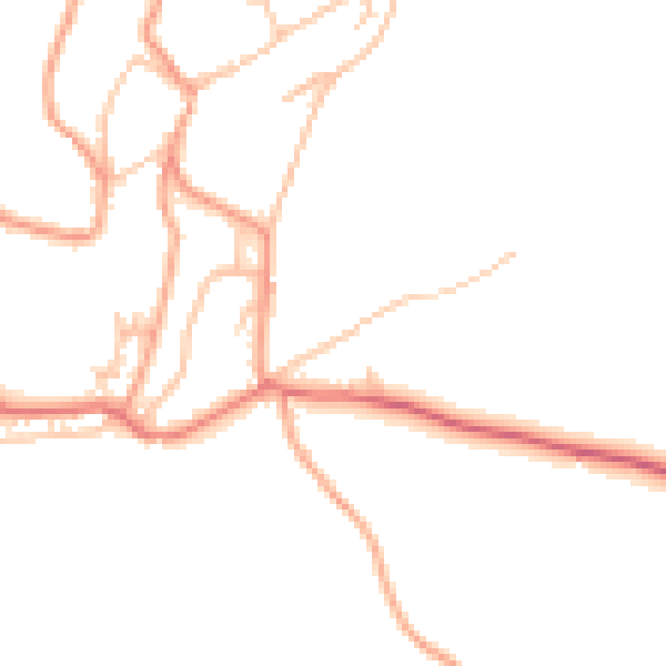 Daytime road noise heatmap for ST10 4AU