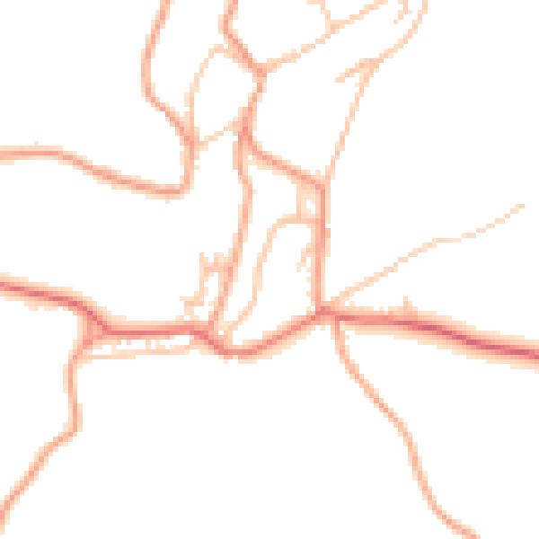 Daytime road noise heatmap for ST10 4BB