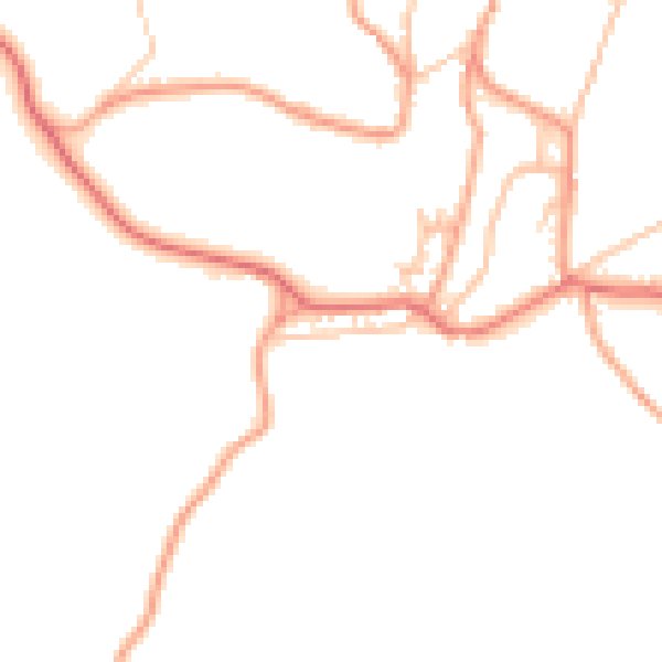 Daytime road noise heatmap for ST10 4BN