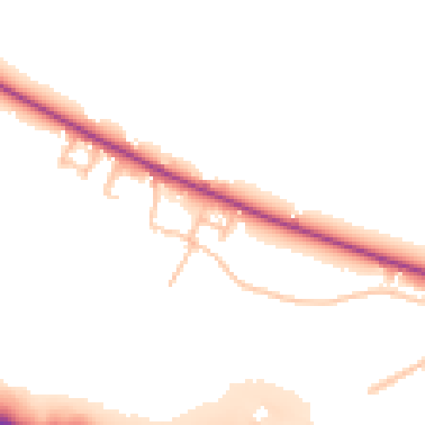 Daytime road noise heatmap for ST10 4ND