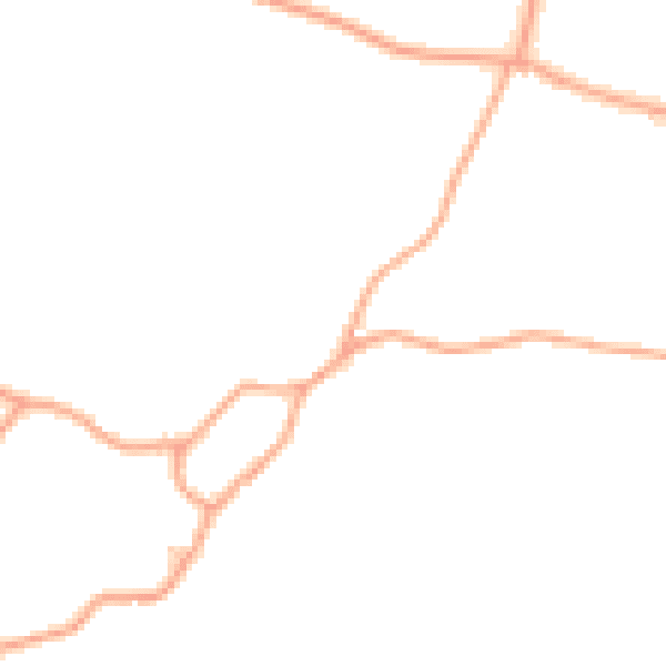 Daytime road noise heatmap for ST10 4QF