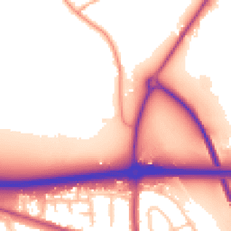 Daytime road noise heatmap for ST14 5AD