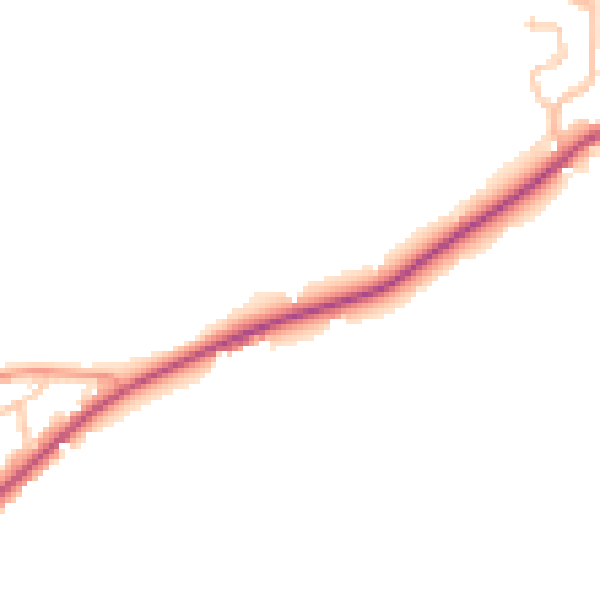 Daytime road noise heatmap for ST14 5BE