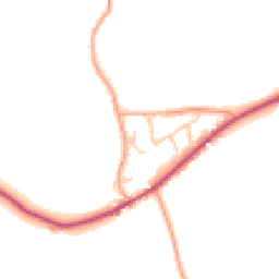 Daytime road noise heatmap for ST14 5DE