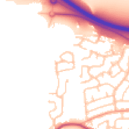 Daytime road noise heatmap for ST14 5FN