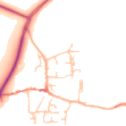 Daytime road noise heatmap for ST14 5LD
