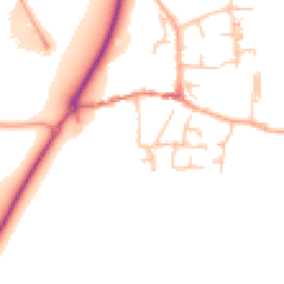 Daytime road noise heatmap for ST14 5LH