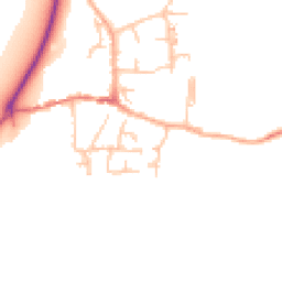 Daytime road noise heatmap for ST14 5LP