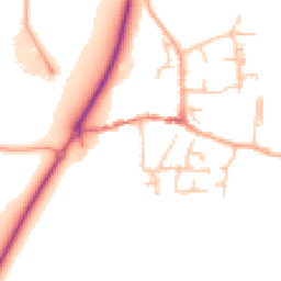 Daytime road noise heatmap for ST14 5LR