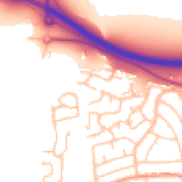 Daytime road noise heatmap for ST14 5NS