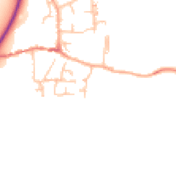 Daytime road noise heatmap for ST14 5NX