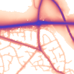 Daytime road noise heatmap for ST14 7BA