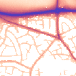 Daytime road noise heatmap for ST14 7RN