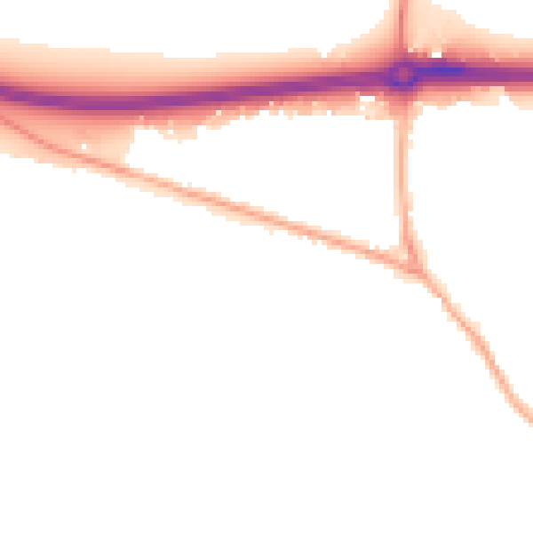 Night-time road noise heatmap for ST14 7RN