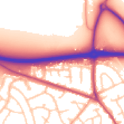 Daytime road noise heatmap for ST14 7RR