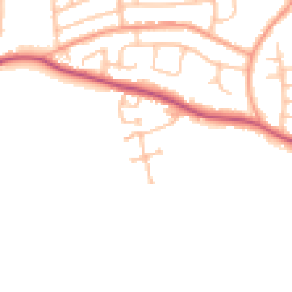 Daytime road noise heatmap for ST14 7SR