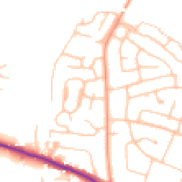 Daytime road noise heatmap for ST17 0AH