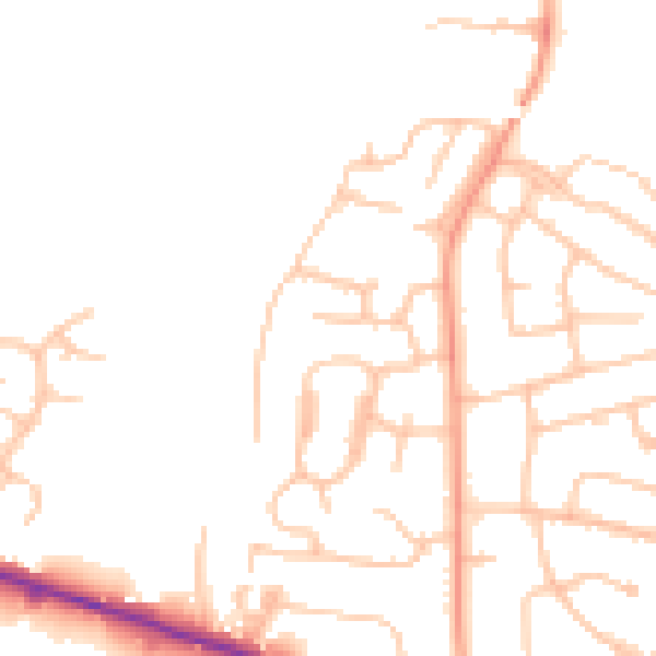 Daytime road noise heatmap for ST17 0AR