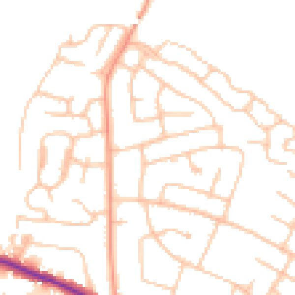Daytime road noise heatmap for ST17 0HL
